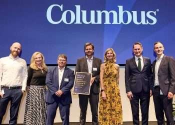 Columbus og Microsoft på scenen til Microsoft Partner Award 2024